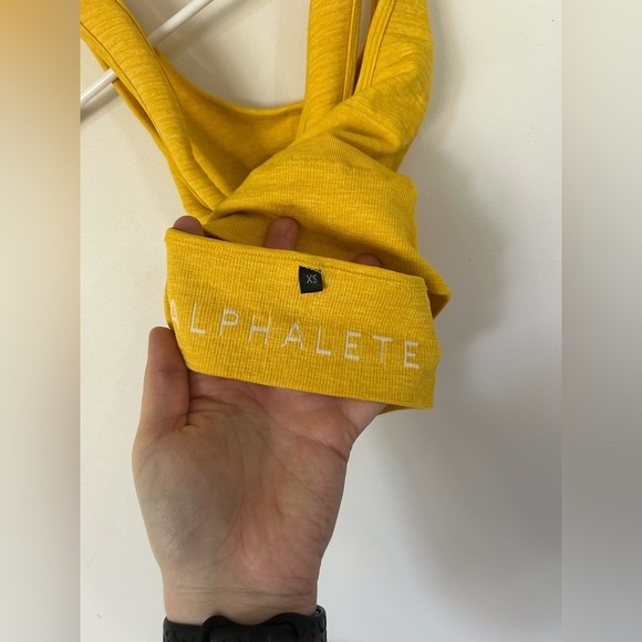 Alphalete Revival Vault Yellow Sports Bra Size XS - Picture 6 of 6